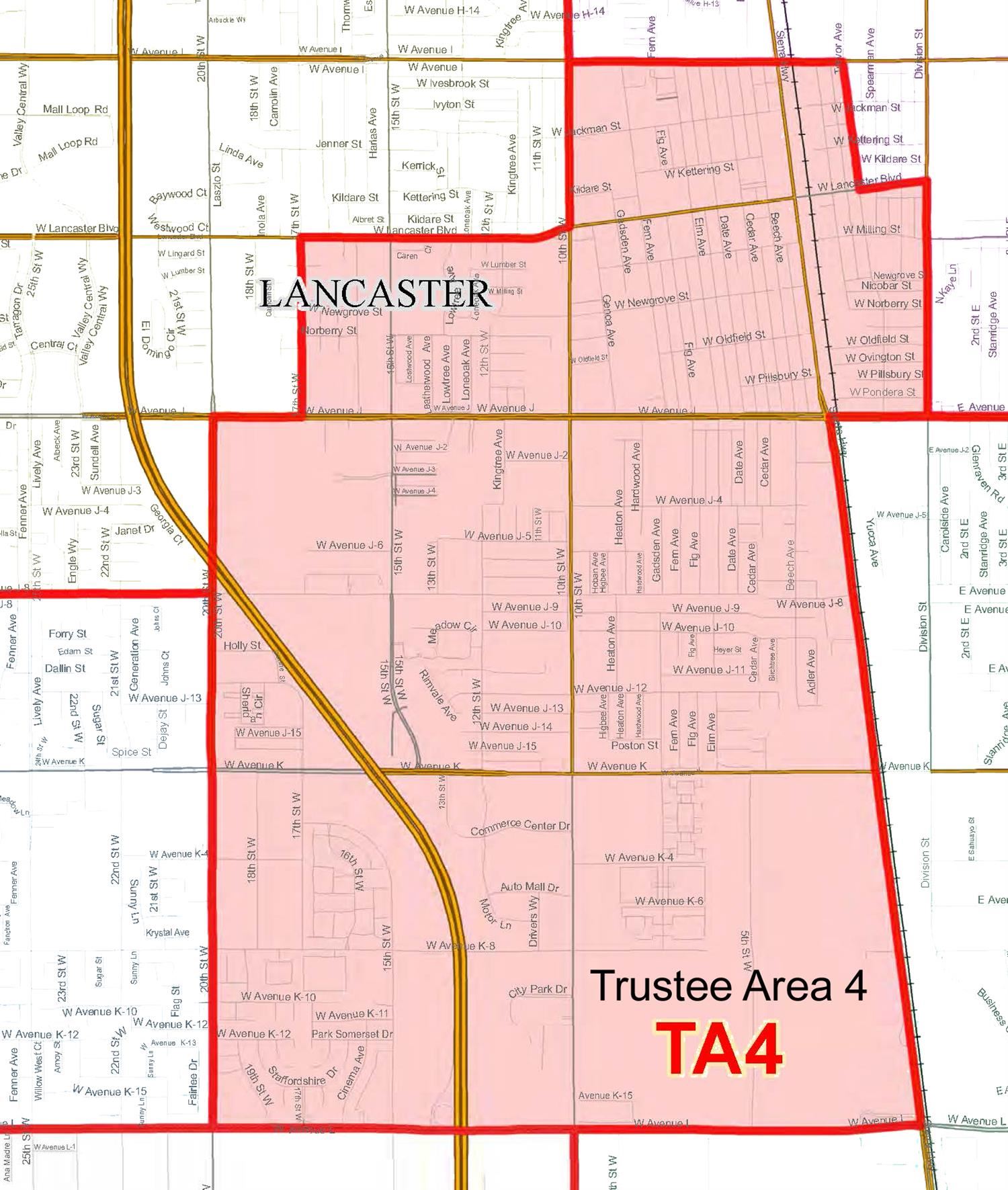 Map of Trustee Area 4
